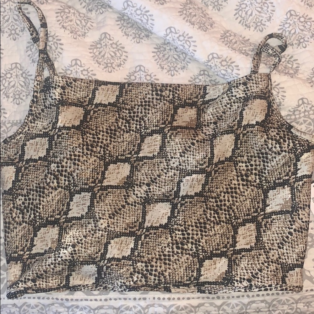 Snake skin patterned tank top Windsor